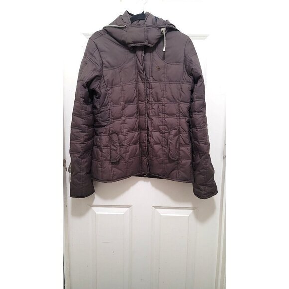 Abercrombie & Fitch Womens Quilted Puffer Jacket With Hood - Size M - Picture 1 of 16